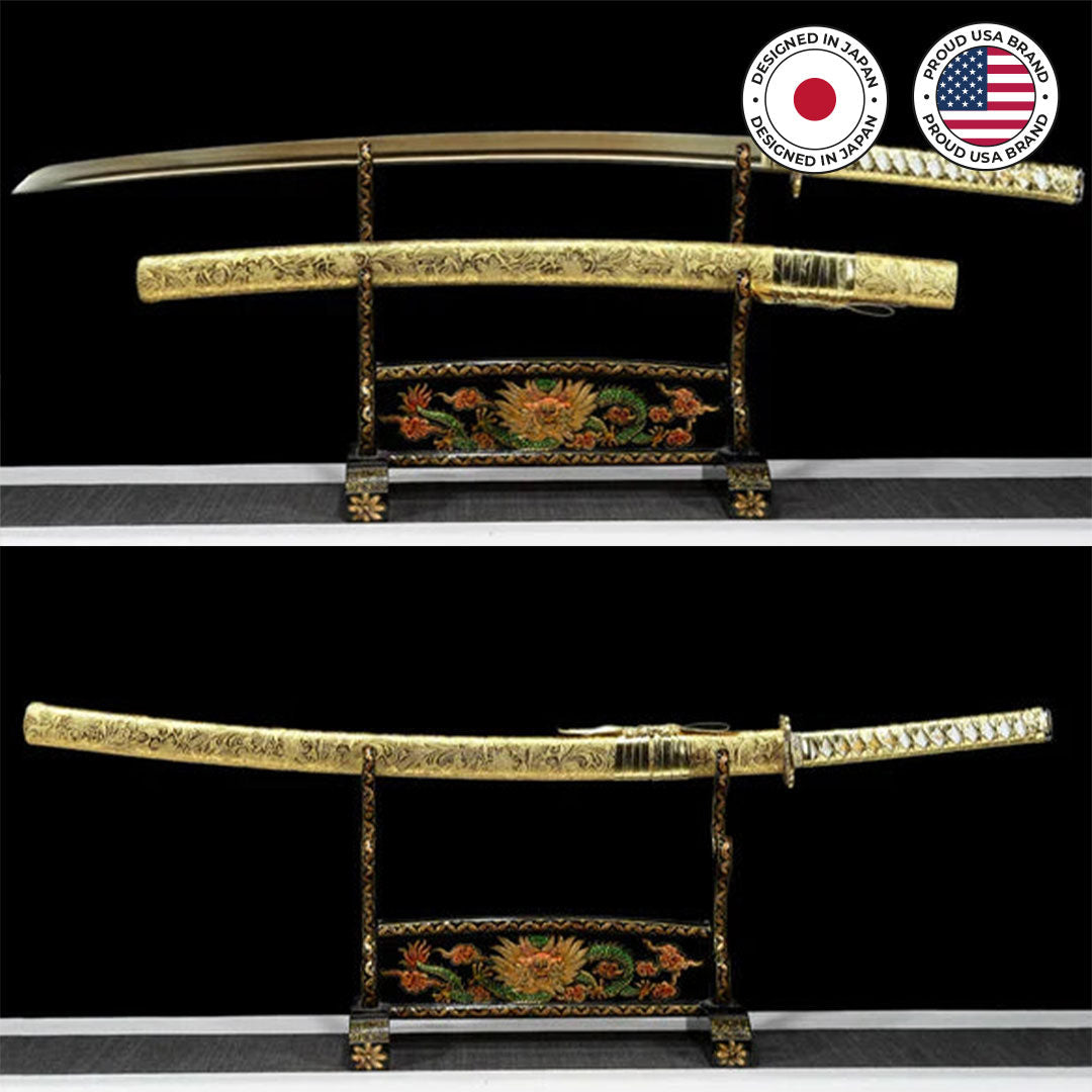 Goldenes Drachen-Katana