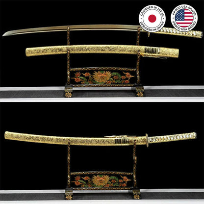 Goldenes Drachen-Katana
