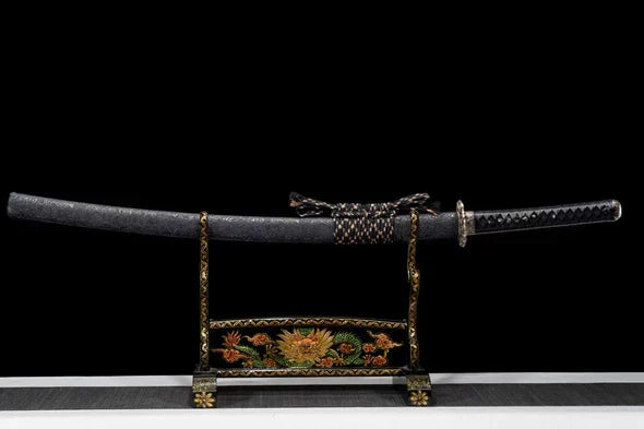 Katana-Dragon-Mer-Acier-Damas-Full-Tang
