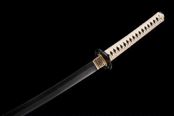 Katana-Japonais-Dragon-Lame-Noire