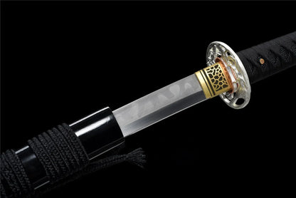Katana-Japonais-Prunier-Acier-T10-Hamon-Veritable