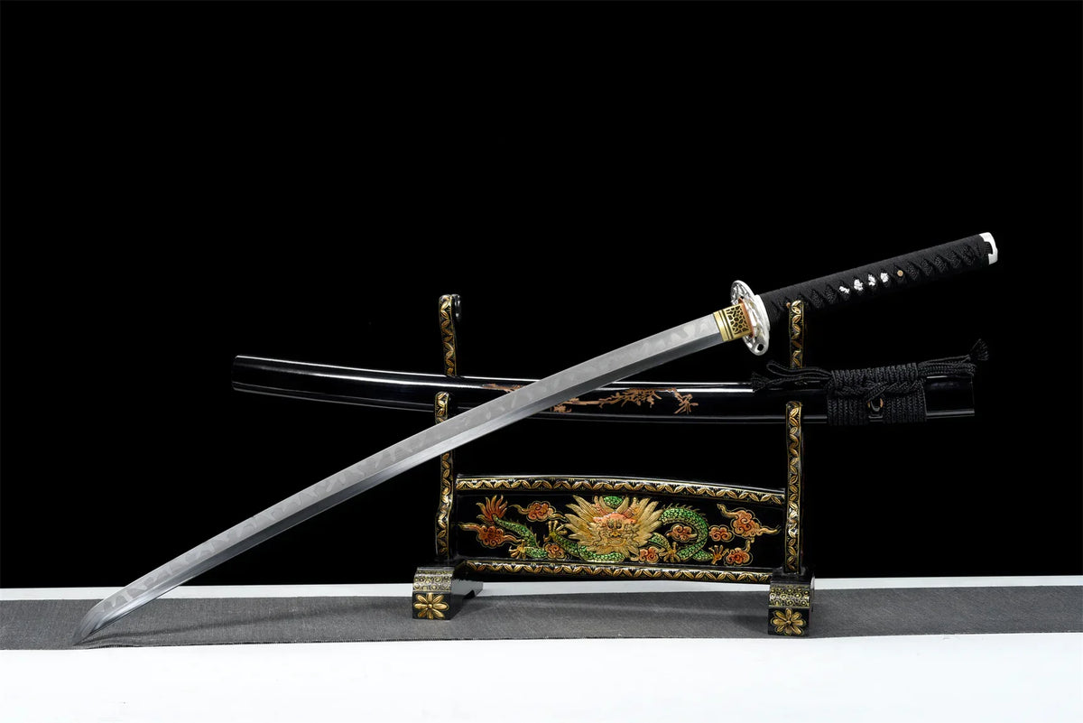 Katana-Prunier-Acier-T10-Hamon-Veritable