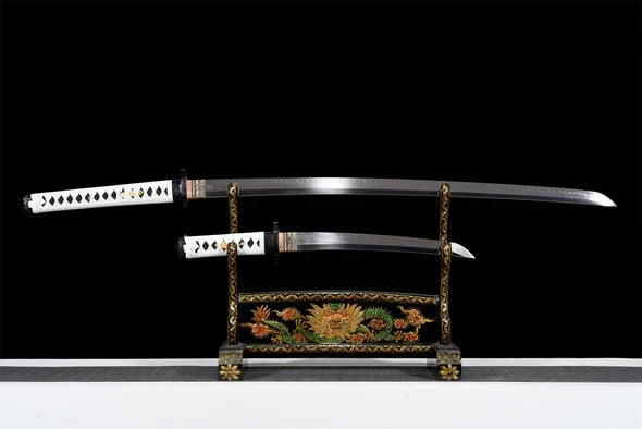 Pack-Schwert-Tanto-Ghost-of-Tsushima-Acier-T10-Hamon-Veritable
