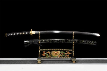 Schwert-Fil-D-Or-Acier-T10-Hamon-Veritable