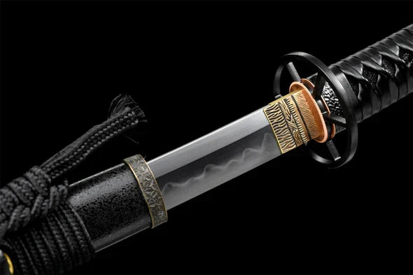 Schwert-Rurouni-Kenshin-Noir-Acier-T10-Hamon-Veritable