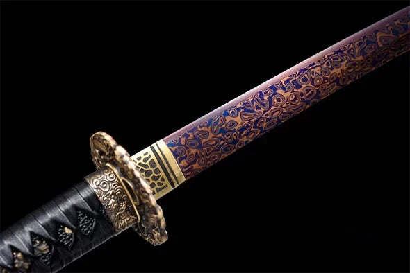 Schwert-Dragon-de-Mer-Acier-Damas-Full-Tang