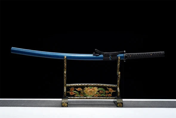 Schwert-Tueur-Bleu-ACIER-T10-HAMON-VERITABLE