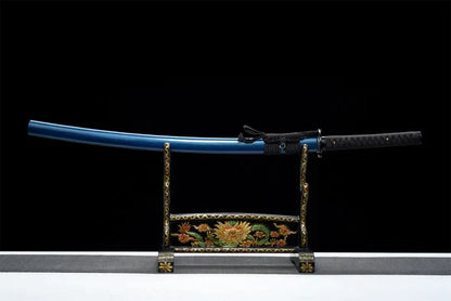 Schwert-Tueur-Bleu-ACIER-T10-HAMON-VERITABLE