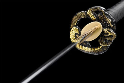 Tsuba-Senso-Acier-T10-Hamon-Veritable
